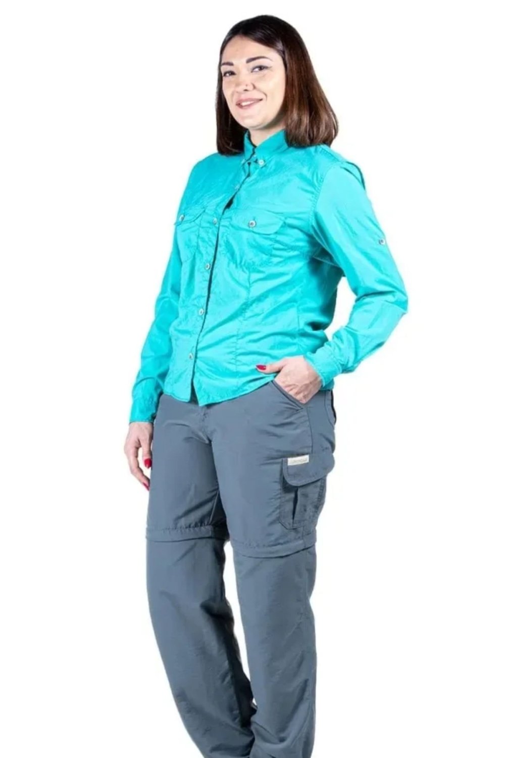 Camisa Adventure Uv50+ Azul Turquesa - Fem - Image 2