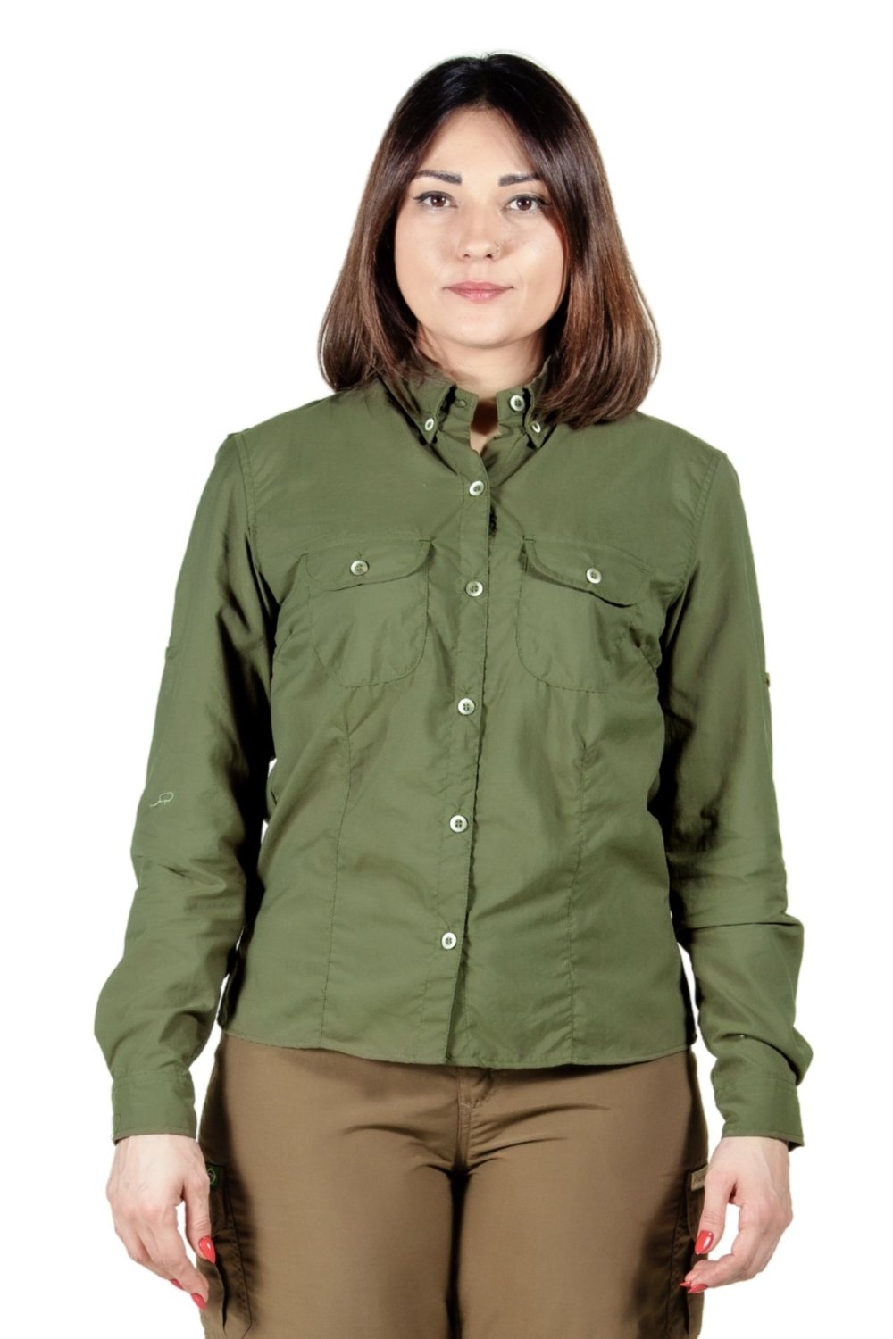 Camisa Adventure Uv50+ Verde Musgo - Fem